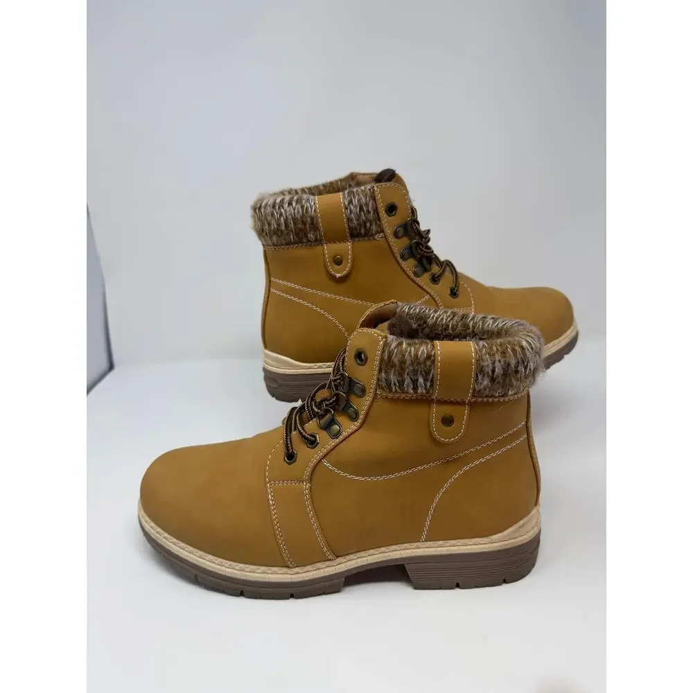 AnjouFemme Casual Winter Hiking Snow Ankle Women Boots SZ 9 (EUC)